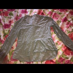 Gray/Green Long Sleeve Shirt